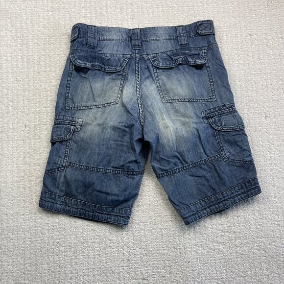 Y2K Projek Raw Cargo Shorts Men’s Sz 30 Light Wash Denim Jeans Punk Streetwear - Picture 11 of 15
